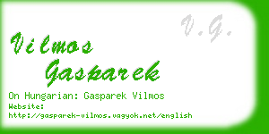 vilmos gasparek business card